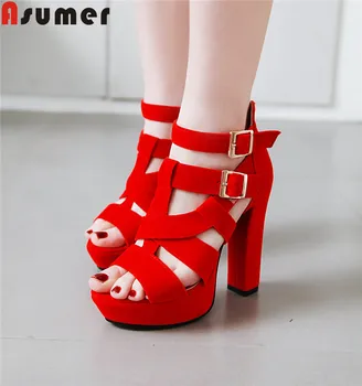 Asumer 2020 summer sandals peep toe buckle zip thick high heels shoes elegant prom dress shoes platform gladiator sandals women
Asumer 2020 summer sandals peep toe buckle zip thick high heels shoes elegant prom dress shoes platform gladiator sandals women
