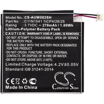 Cameron Sino 270mAh Battery For Asus 0B200-01760100,C11N1541 1ICP4/26/25 Smartwatch 
Cameron Sino 270mAh Battery For Asus 0B200-01760100,C11N1541 1ICP4/26/25 Smartwatch