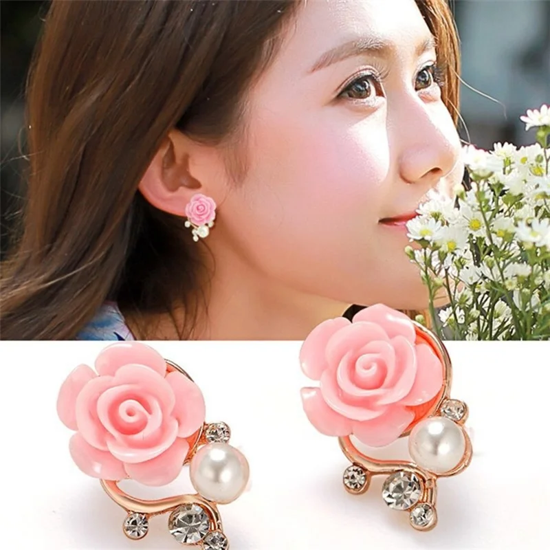 YIMLOI 2019 NEWEST Trendy 3 Color Pink Rose Flower Pearl Earrings Gold Fashion Exaggerated Earrings For Women 4g
YIMLOI 2019 NEWEST Trendy 3 Color Pink Rose Flower Pearl Earrings Gold Fashion Exaggerated Earrings For Women 4g