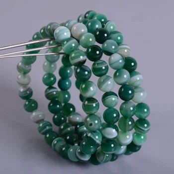 Wholesale 5PCS 8mm Fashion Green banded agates round beads stretchable bracelet 7.5"
Wholesale 5PCS 8mm Fashion Green banded agates round beads stretchable bracelet 7.5"
