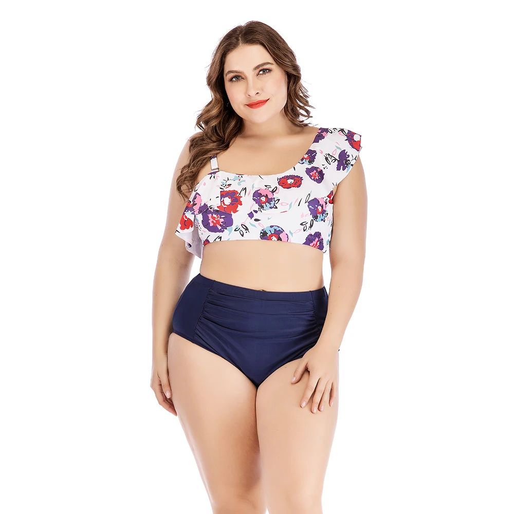 Women Floral Ruffle Swimsuit Large Sizes Swimwear High Waisted Off Shoulder Bikini Ruffled Tankini Set Women Plus Size Bikini
Women Floral Ruffle Swimsuit Large Sizes Swimwear High Waisted Off Shoulder Bikini Ruffled Tankini Set Women Plus Size Bikini