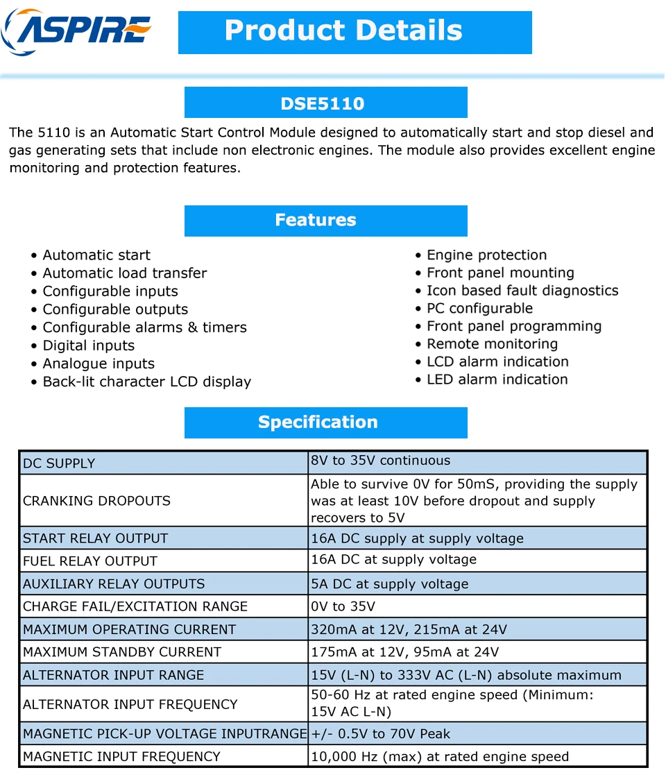 dse5110 Product Details