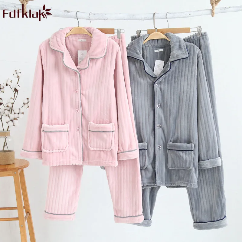 Fdfklak pijama feminino thick warm pajama set autumn winter pyjamas women long sleeve flannel sleepwear couple's pijamas suit
Fdfklak pijama feminino thick warm pajama set autumn winter pyjamas women long sleeve flannel sleepwear couple's pijamas suit
