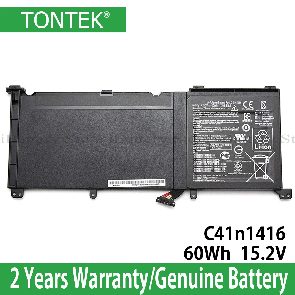 Genuine C41N1416 Battery For Asus ZenBook Pro G501 G601J UX501VW N501L UX501J Series
Genuine C41N1416 Battery For Asus ZenBook Pro G501 G601J UX501VW N501L UX501J Series