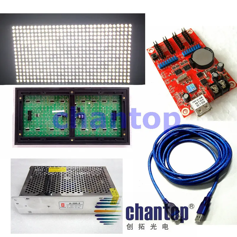 Free shipping 20PCS P10 outdoor White color waterproof LED panel Display module+2pcs LED power supply+1pcs LED USB controller
Free shipping 20PCS P10 outdoor White color waterproof LED panel Display module+2pcs LED power supply+1pcs LED USB controller
