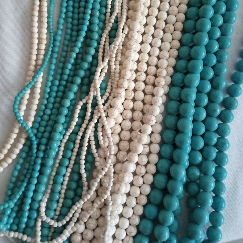 Wholesale 4 6 8 10 12 14 16 18 20 22 25mm Natural Stone Green Beads White Howlite Beads For Making DIY Bracelet Necklace Jewelry
Wholesale 4 6 8 10 12 14 16 18 20 22 25mm Natural Stone Green Beads White Howlite Beads For Making DIY Bracelet Necklace Jewelry