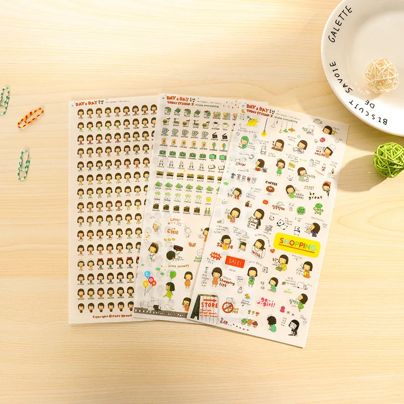 6 PCS New Children Cartoon Stickers Cute Stationery Transparent Japanese Make Progress Every Day DIY Album Diary Notebook Phone
6 PCS New Children Cartoon Stickers Cute Stationery Transparent Japanese Make Progress Every Day DIY Album Diary Notebook Phone