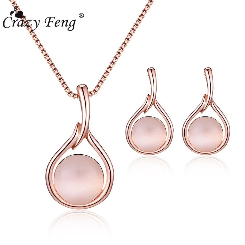 Crazy Feng Elegant Round Opal Stone Wedding Jewelry Sets For Women Gold Color Long Necklace Sets Accessories Drop Earrings Gift
Crazy Feng Elegant Round Opal Stone Wedding Jewelry Sets For Women Gold Color Long Necklace Sets Accessories Drop Earrings Gift