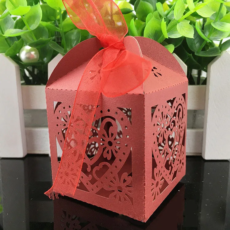 bag 50pcs/lot wedding vintage candy box chocolate packaging gift