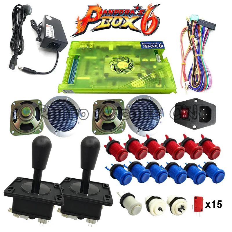 2 игрока DIY Kit Pandora box 6 1300 в 1 игровая доска и джойстик Американский HAPP Стиль Кнопка