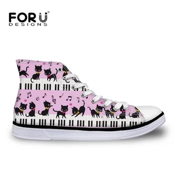 FORUDESIGNS Women High Top Canvas Shoes Lovely Piano Music Note Cat Print Classic Lace-up Vulcanize Shoes for Girls Sneaker Shoe
FORUDESIGNS Women High Top Canvas Shoes Lovely Piano Music Note Cat Print Classic Lace-up Vulcanize Shoes for Girls Sneaker Shoe