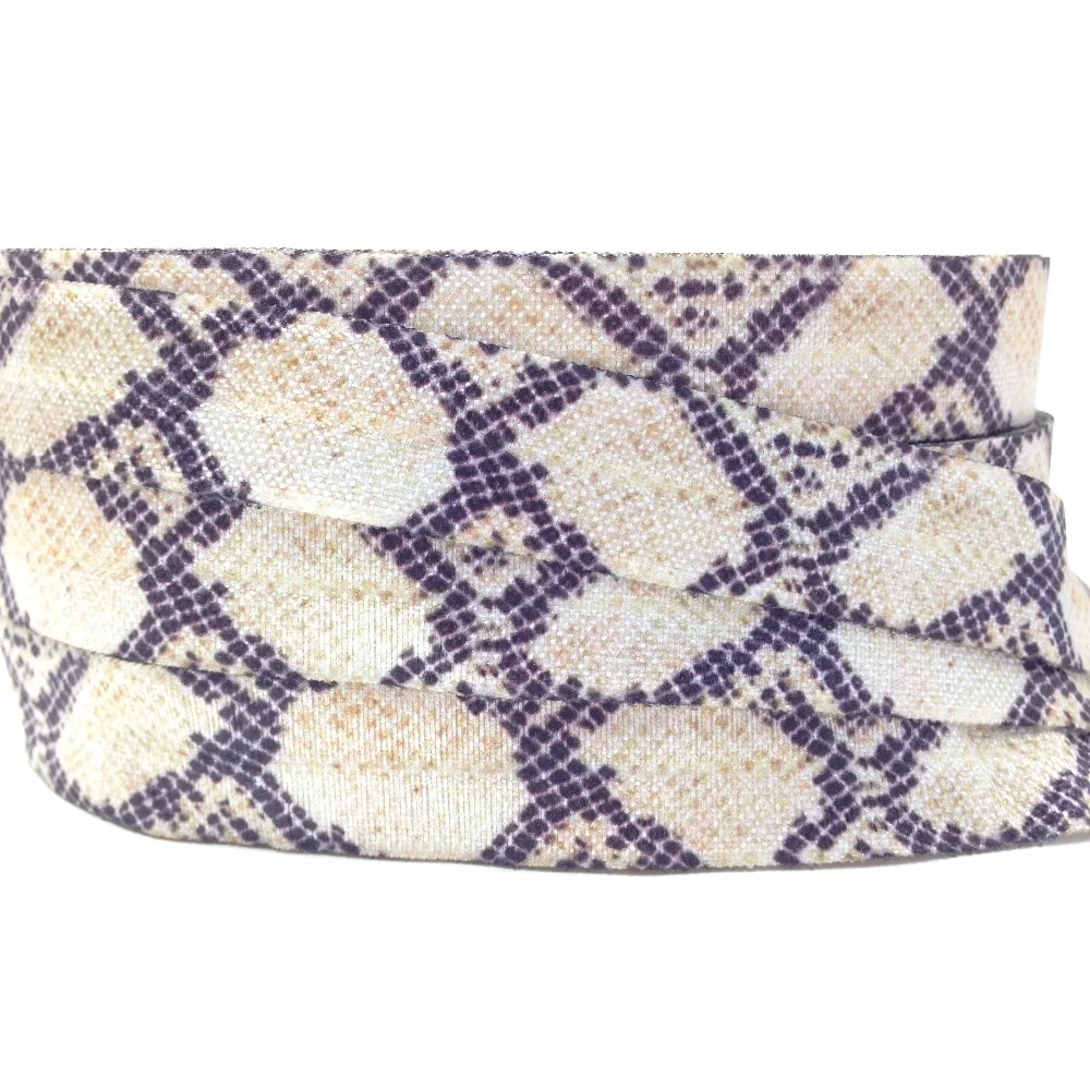 New Arrived 5/8" Snakeskin Print Fold Over Elastic 10 yards Snake Skin FOE Elastic Ribbon for Girls Hair Tie DIY Head wear
New Arrived 5/8" Snakeskin Print Fold Over Elastic 10 yards Snake Skin FOE Elastic Ribbon for Girls Hair Tie DIY Head wear