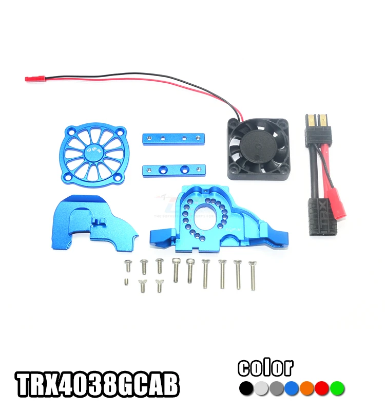 ALUMINUM MOTOR MOUNT+UPPER SPUR GEAR CASE COVER W. COOLING FAN -SET TRX4038GCAB FOR TRX TRX-4 DEFENDER 82056-4, TACTICAL UNI
ALUMINUM MOTOR MOUNT+UPPER SPUR GEAR CASE COVER W. COOLING FAN -SET TRX4038GCAB FOR TRX TRX-4 DEFENDER 82056-4, TACTICAL UNI