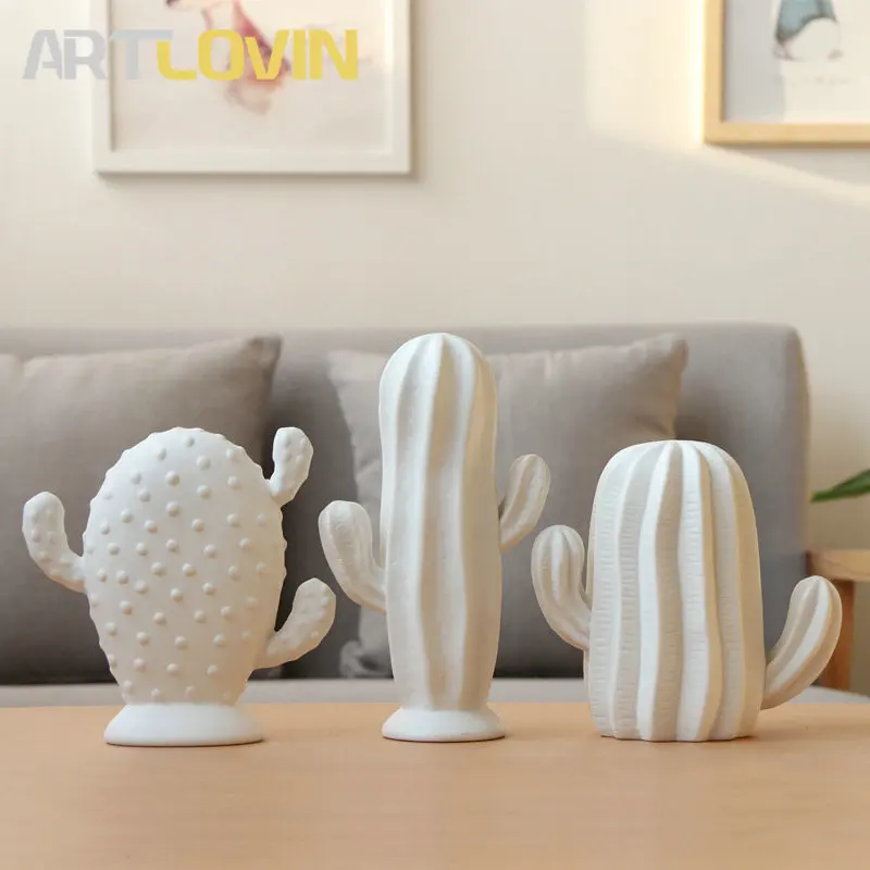 New Arrivals Nordic White Ceramic Decorative Cactus Figurine Plant Ornaments Modern Simple Design Prickly Pear Home Decorations
New Arrivals Nordic White Ceramic Decorative Cactus Figurine Plant Ornaments Modern Simple Design Prickly Pear Home Decorations