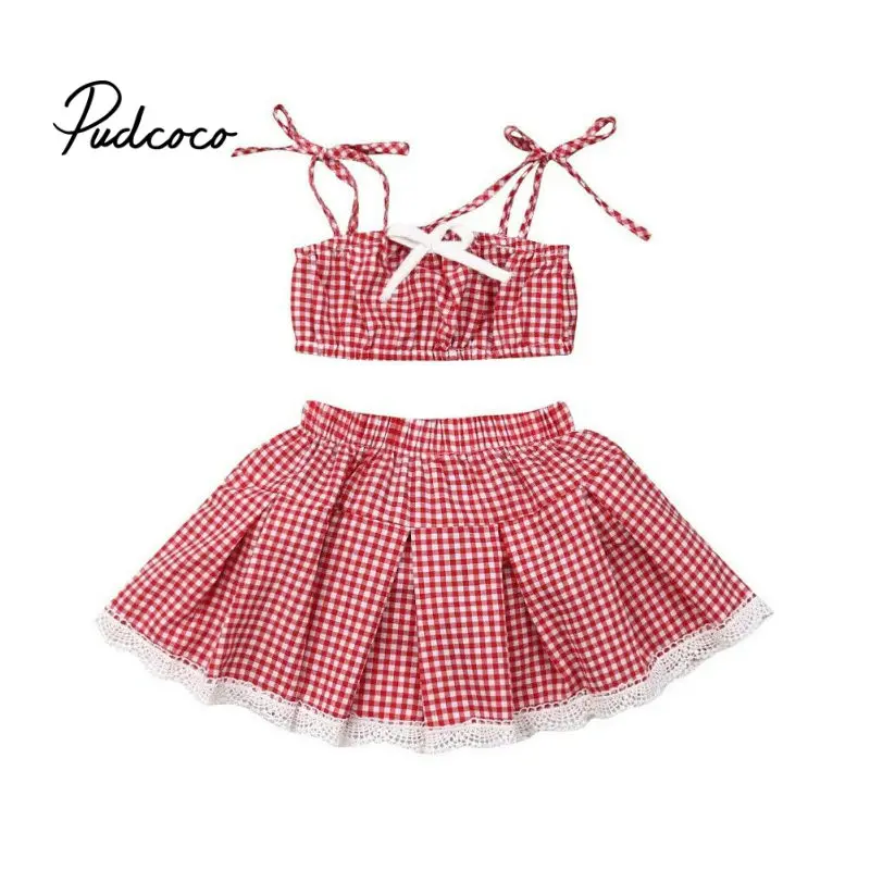 Girls 2019 Summer New Baby Girls Clothing Sets Fashion Style Plaid Crop Tops Vest+Skirts 2Pcs Girls Clothes
Girls 2019 Summer New Baby Girls Clothing Sets Fashion Style Plaid Crop Tops Vest+Skirts 2Pcs Girls Clothes