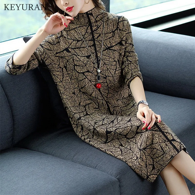Autumn Winter Women 2019 Casual Long Sleeve Print Pullover Sweater Dresses Female Plus Size Elegant Loose Knitted Dresses L2722
Autumn Winter Women 2019 Casual Long Sleeve Print Pullover Sweater Dresses Female Plus Size Elegant Loose Knitted Dresses L2722