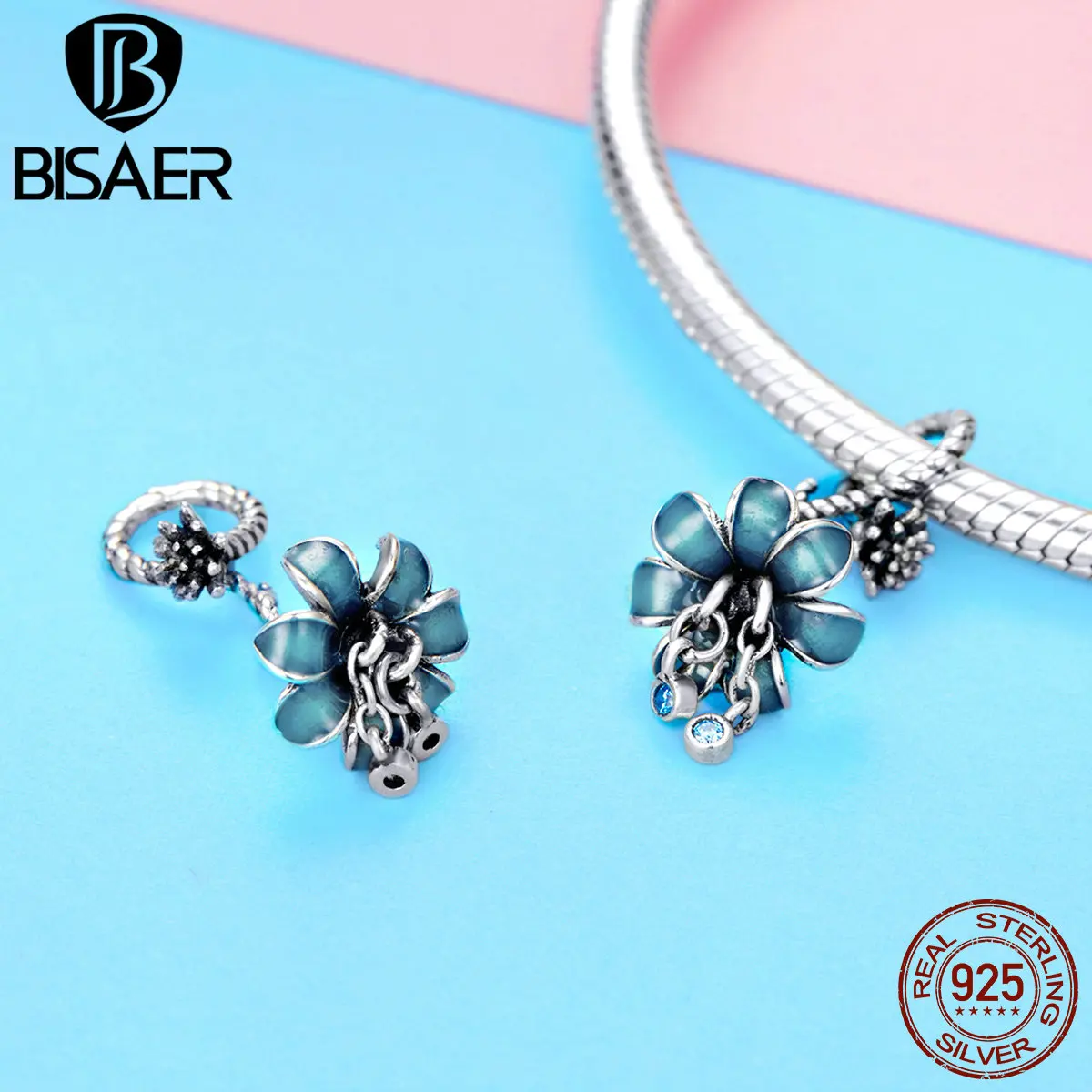BISAER 925 Sterling Silver Enamel Floral Plant Flower Pendant Charm fit Original 925 Charm Bracelets and Necklace GAC034
BISAER 925 Sterling Silver Enamel Floral Plant Flower Pendant Charm fit Original 925 Charm Bracelets and Necklace GAC034