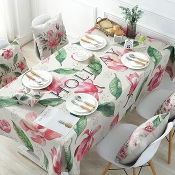 Floral Table Cloth Rectangular Pastoral Style Tropical Plants Printed Tablecloth Home Protection Decoration Elegant Table Cover
Floral Table Cloth Rectangular Pastoral Style Tropical Plants Printed Tablecloth Home Protection Decoration Elegant Table Cover
