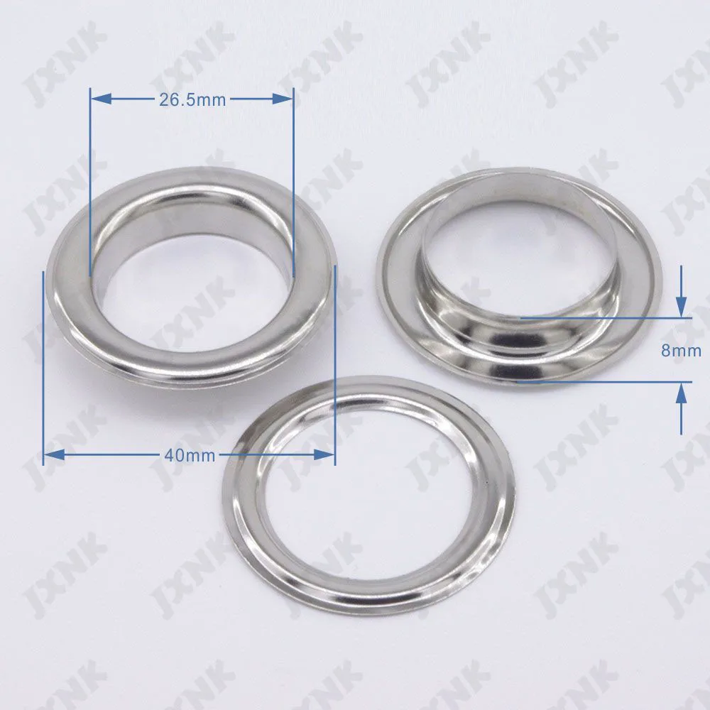 Wholesale 20sets/lot No Sew metal brass eyelets with washer 40mm*26.5mm round metal grommets Nickel color free shipping40#
Wholesale 20sets/lot No Sew metal brass eyelets with washer 40mm*26.5mm round metal grommets Nickel color free shipping40#