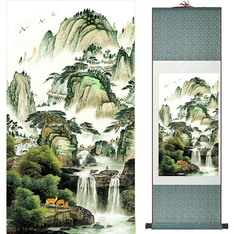 Mountain and River painting Chinese scroll painting landscape art painting home decoration picture 19050703
Mountain and River painting Chinese scroll painting landscape art painting home decoration picture 19050703