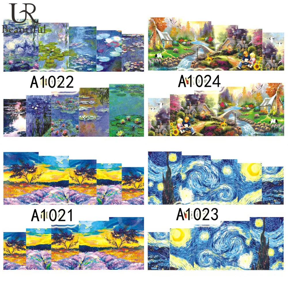 New Fashion 1 Sheet Nail Stickers Colorful Oil Painting Designs Full Cover Water Transfer Sticker Water Nail Decal BEA1021-1024
New Fashion 1 Sheet Nail Stickers Colorful Oil Painting Designs Full Cover Water Transfer Sticker Water Nail Decal BEA1021-1024