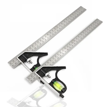 300mm(12'') Right Angle Ruler Adjustable Engineer Combination Try Square Set Horizontal Ruler Angle for Woodworking Tools
300mm(12'') Right Angle Ruler Adjustable Engineer Combination Try Square Set Horizontal Ruler Angle for Woodworking Tools