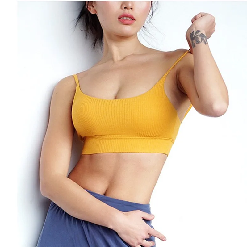 CretKoav Women Sexy Thin Shoulder Strap Shockproof Sports bra Push up The Chest Running Yoga Bra Summer Thin Style Fitness Bras 
CretKoav Women Sexy Thin Shoulder Strap Shockproof Sports bra Push up The Chest Running Yoga Bra Summer Thin Style Fitness Bras