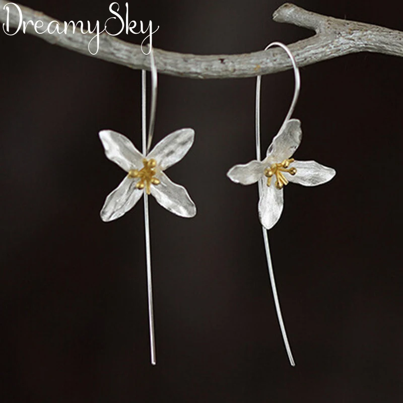 DreamySky Real Ethnic Handmade 925 Sterling Silver Jewelry Long Clover Flower Earrings For Women Wedding Girls Statement Jewelry
DreamySky Real Ethnic Handmade 925 Sterling Silver Jewelry Long Clover Flower Earrings For Women Wedding Girls Statement Jewelry