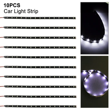 10Pcs 15LED 12V Flexible Waterproof Car LED Strip 30CM Car Mobile Cycle Decoration LED Light Strip White Strip Light Car Styling
10Pcs 15LED 12V Flexible Waterproof Car LED Strip 30CM Car Mobile Cycle Decoration LED Light Strip White Strip Light Car Styling