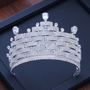 Luxury Crystal Rhinestone Headband Princess Queen Big Hair Crown for Pageant Wedding Prom Hair Accessories Bridal Crowns Tiaras
Luxury Crystal Rhinestone Headband Princess Queen Big Hair Crown for Pageant Wedding Prom Hair Accessories Bridal Crowns Tiaras