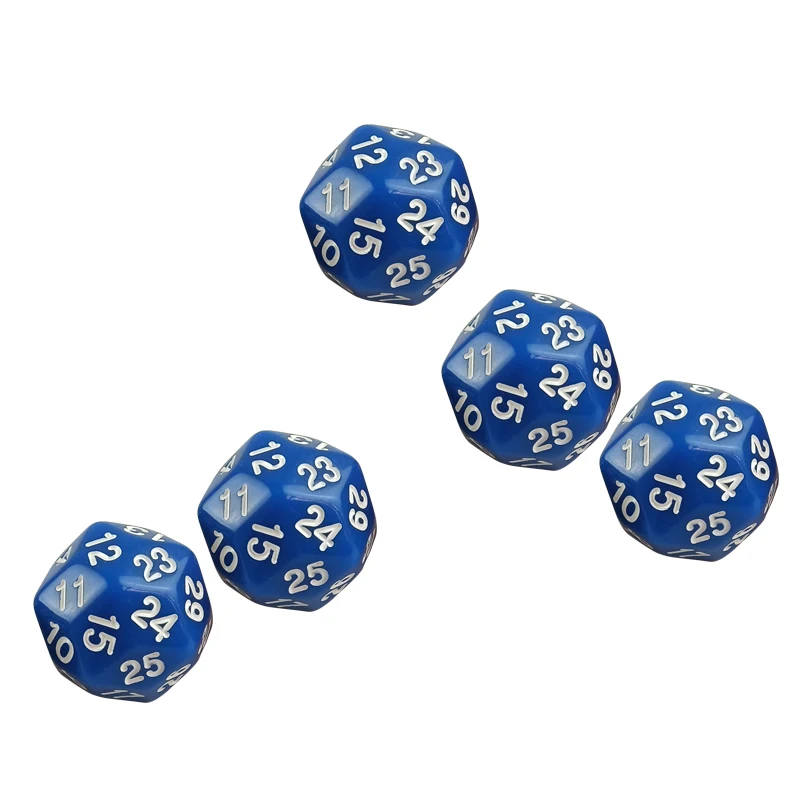 High-quality Multifaceted Dice Set 5Pcs D30 Rounded Corners Polyhedron Digital Dice Dungeons and Dragons Games Dice
High-quality Multifaceted Dice Set 5Pcs D30 Rounded Corners Polyhedron Digital Dice Dungeons and Dragons Games Dice