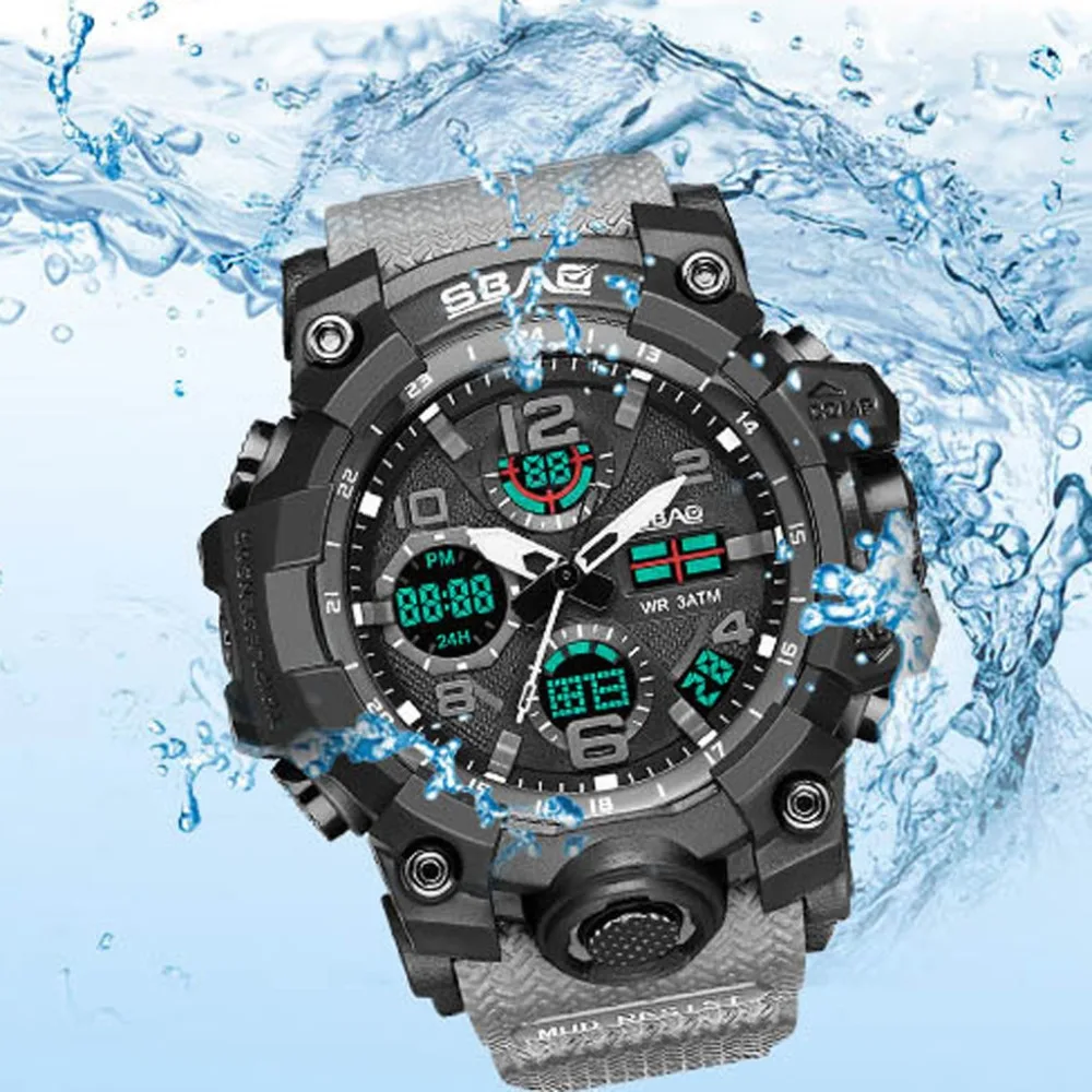 SBAO Sport Watch Men Digital LED Electronic Watches TPU Quartz outdoor luminous calendar Wristwatch montre homme 2019 black
SBAO Sport Watch Men Digital LED Electronic Watches TPU Quartz outdoor luminous calendar Wristwatch montre homme 2019 black