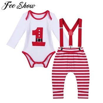 Newborn Infant Toddler First Christmas Long Sleeves Romper with Adjustable Y-Back Suspenders Striped Pants Sets baby clothing
Newborn Infant Toddler First Christmas Long Sleeves Romper with Adjustable Y-Back Suspenders Striped Pants Sets baby clothing