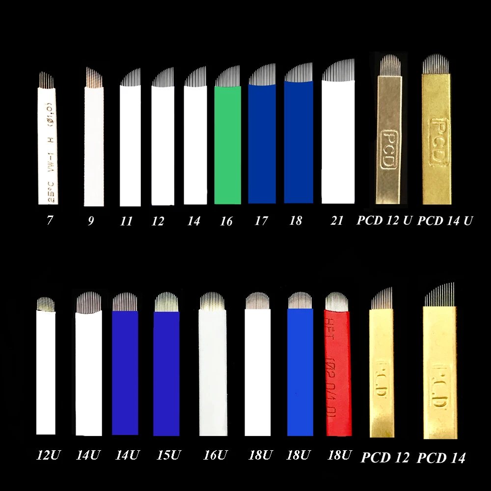 50 Pcs 0.20mm 12/14/16/18/21 U Shape Tattoo Needles Permanent Makeup Eyebrow Microblading Blades For 3D Manual Tattoo Pen
50 Pcs 0.20mm 12/14/16/18/21 U Shape Tattoo Needles Permanent Makeup Eyebrow Microblading Blades For 3D Manual Tattoo Pen