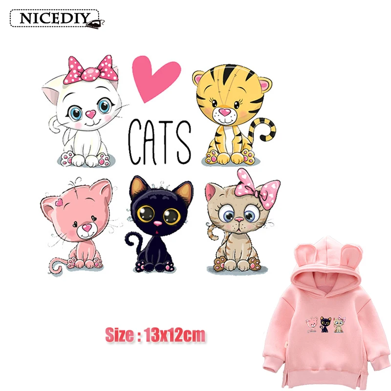 Nicediy Cute Cats Iron on Heat Transfer Printing Vinyl Patches Stickers for Clothes Appliques Washable Animals Patches Badge DIY
Nicediy Cute Cats Iron on Heat Transfer Printing Vinyl Patches Stickers for Clothes Appliques Washable Animals Patches Badge DIY
