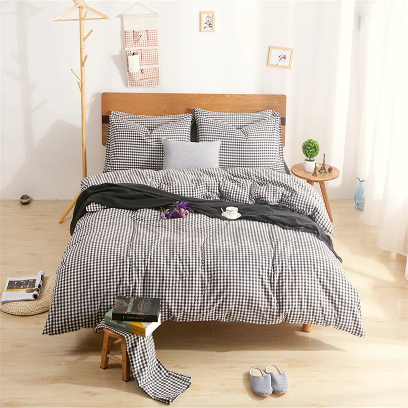 Bedding 100% cotton Black small lattice pattern style 4Pcs duvet cover bed sheet pillowcases super comfortable soft king super
Bedding 100% cotton Black small lattice pattern style 4Pcs duvet cover bed sheet pillowcases super comfortable soft king super