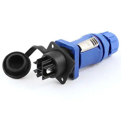 3mm Mounting Hole Dia 3P Panel Connector Aviation Adapter Plug AC 250V 23A
