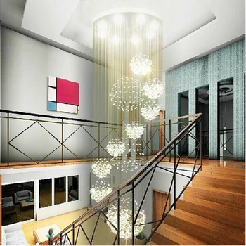 Upscale Luxury Duplex villa staircase modern 11PCS lustre crystal Ceiling Lights ball large dcristal lights
Upscale Luxury Duplex villa staircase modern 11PCS lustre crystal Ceiling Lights ball large dcristal lights