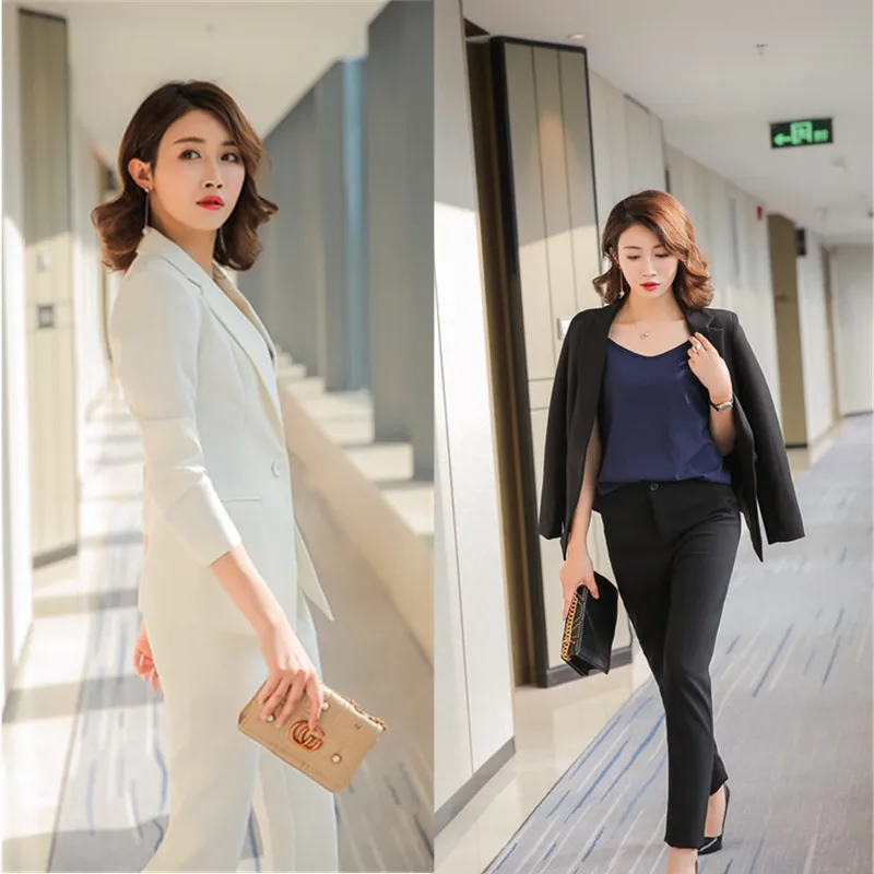2019 spring and autumn new professional suit female ladies small fragrance style temperament slim suit two-piece suit
2019 spring and autumn new professional suit female ladies small fragrance style temperament slim suit two-piece suit
