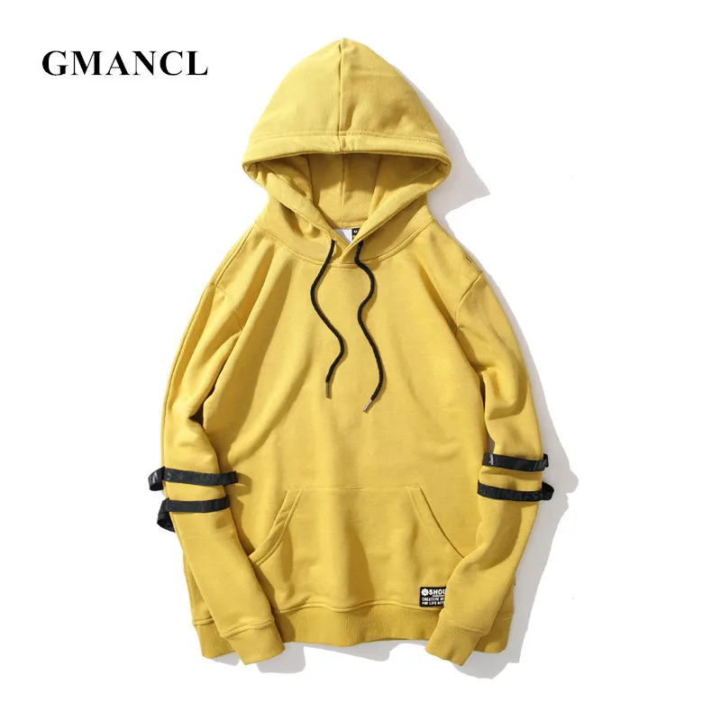 GMANCL New Men Autumn Streetwear Cotton Loose Hooded Pullover Hip hop Letter Ribbon Solid color Men Casual Hoodies Sweatshirts
GMANCL New Men Autumn Streetwear Cotton Loose Hooded Pullover Hip hop Letter Ribbon Solid color Men Casual Hoodies Sweatshirts