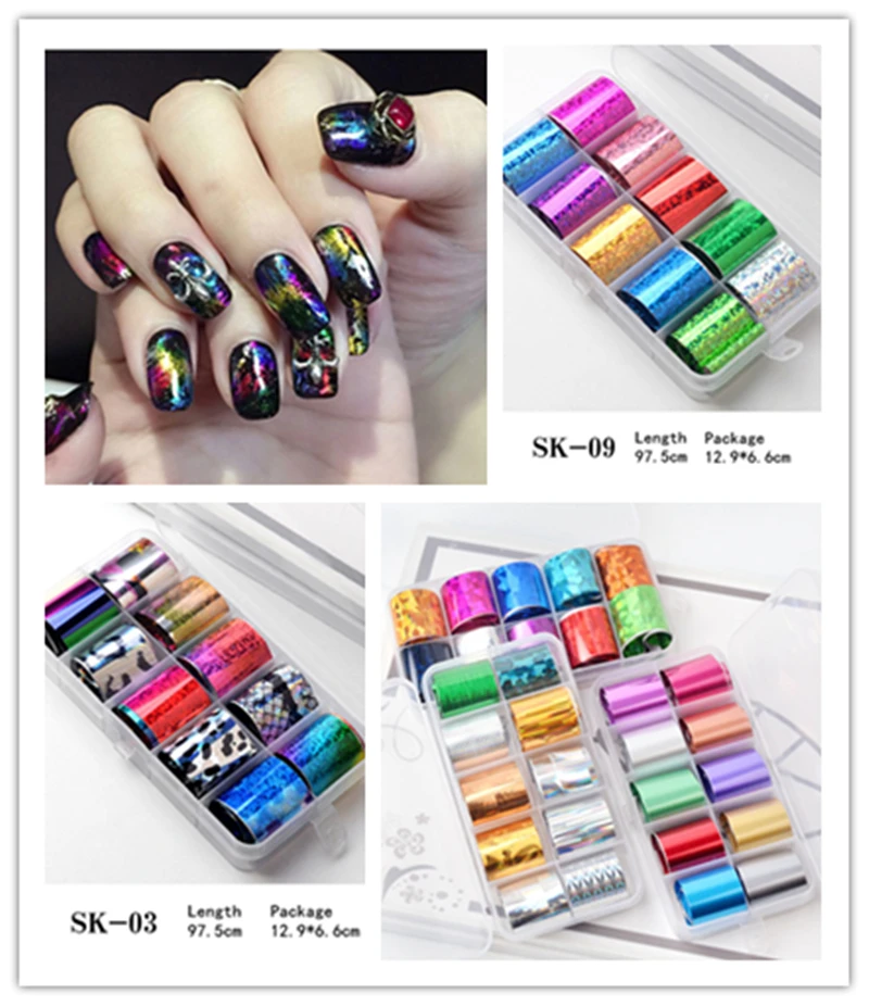 Lamemoria 1 Box Holographic Nail Foils Set Transparent AB Color Starry Sky Transfer Sticker 2.5*97.5cm Manicure Nail Art Decals
Lamemoria 1 Box Holographic Nail Foils Set Transparent AB Color Starry Sky Transfer Sticker 2.5*97.5cm Manicure Nail Art Decals