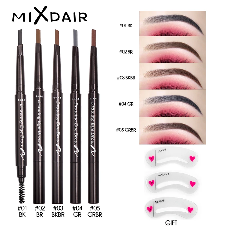 MIXDAIR 1Pcs Professional Automatic Eyebrow Pencil Waterproof Long Lasting Pencil Stencil Kit Cosmetic Eyes Makeup Tools
MIXDAIR 1Pcs Professional Automatic Eyebrow Pencil Waterproof Long Lasting Pencil Stencil Kit Cosmetic Eyes Makeup Tools