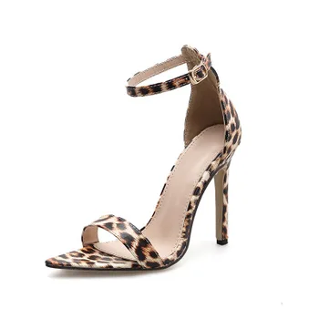 Europe and the United States Fan sexy leopard word with pointed open toe high heels slip comfort breathable sandals women
Europe and the United States Fan sexy leopard word with pointed open toe high heels slip comfort breathable sandals women