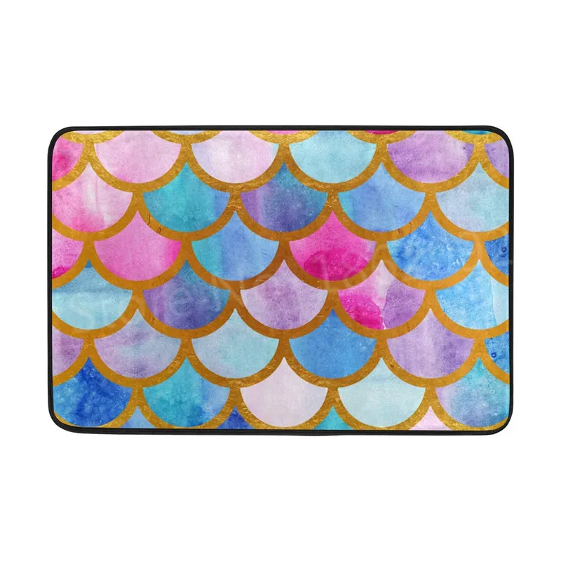 Mermaid Scale Watercolor Entrance Doormat Bright Gold Fish Scale Pink Indoor Bath Door Mat Rug Carpet Rubber Doormat 23.6x15.7
Mermaid Scale Watercolor Entrance Doormat Bright Gold Fish Scale Pink Indoor Bath Door Mat Rug Carpet Rubber Doormat 23.6x15.7