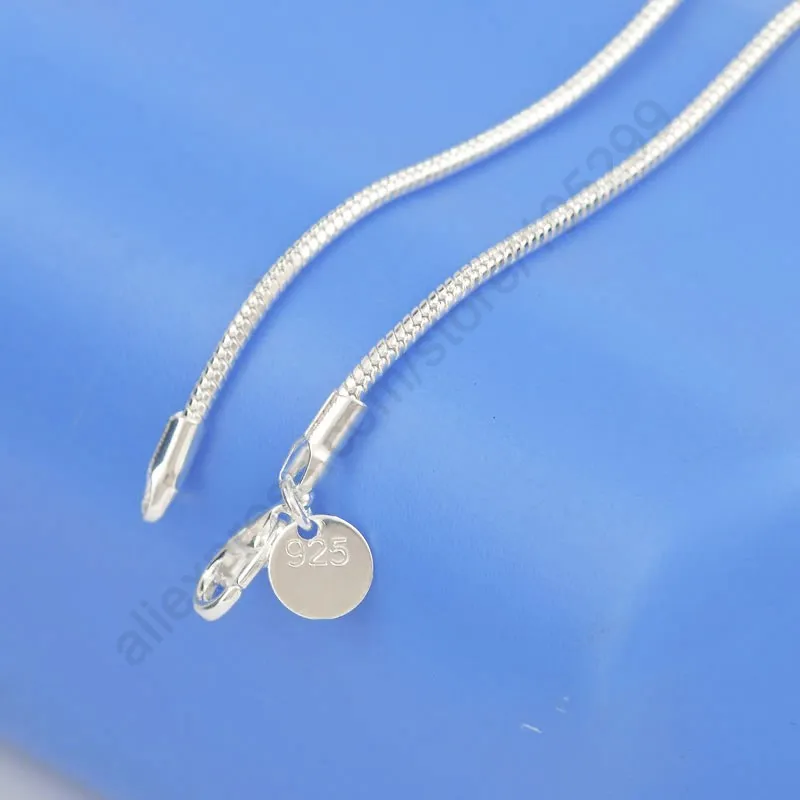 JEXXI One PCS Retail 16-24Inch Fashion Charm 925 Sterling Silver Smooth Snake Necklace Chain Jewelry Fit For Man Woman
JEXXI One PCS Retail 16-24Inch Fashion Charm 925 Sterling Silver Smooth Snake Necklace Chain Jewelry Fit For Man Woman