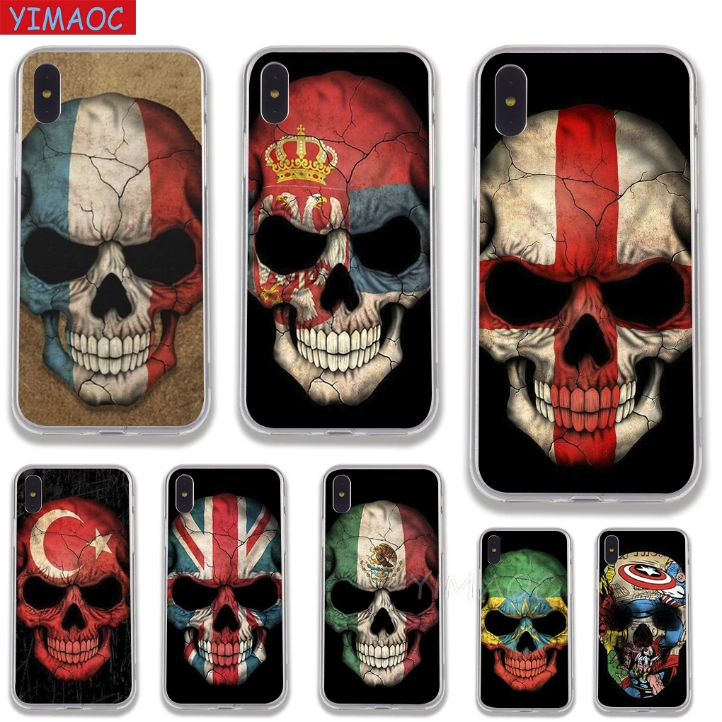 YIMAOC Skull head flag design Soft TPU Silicone Case Cover for iPhone 8 7 6 6S Plus 5 5S SE X XS Max XR Coque Shell Cases
YIMAOC Skull head flag design Soft TPU Silicone Case Cover for iPhone 8 7 6 6S Plus 5 5S SE X XS Max XR Coque Shell Cases