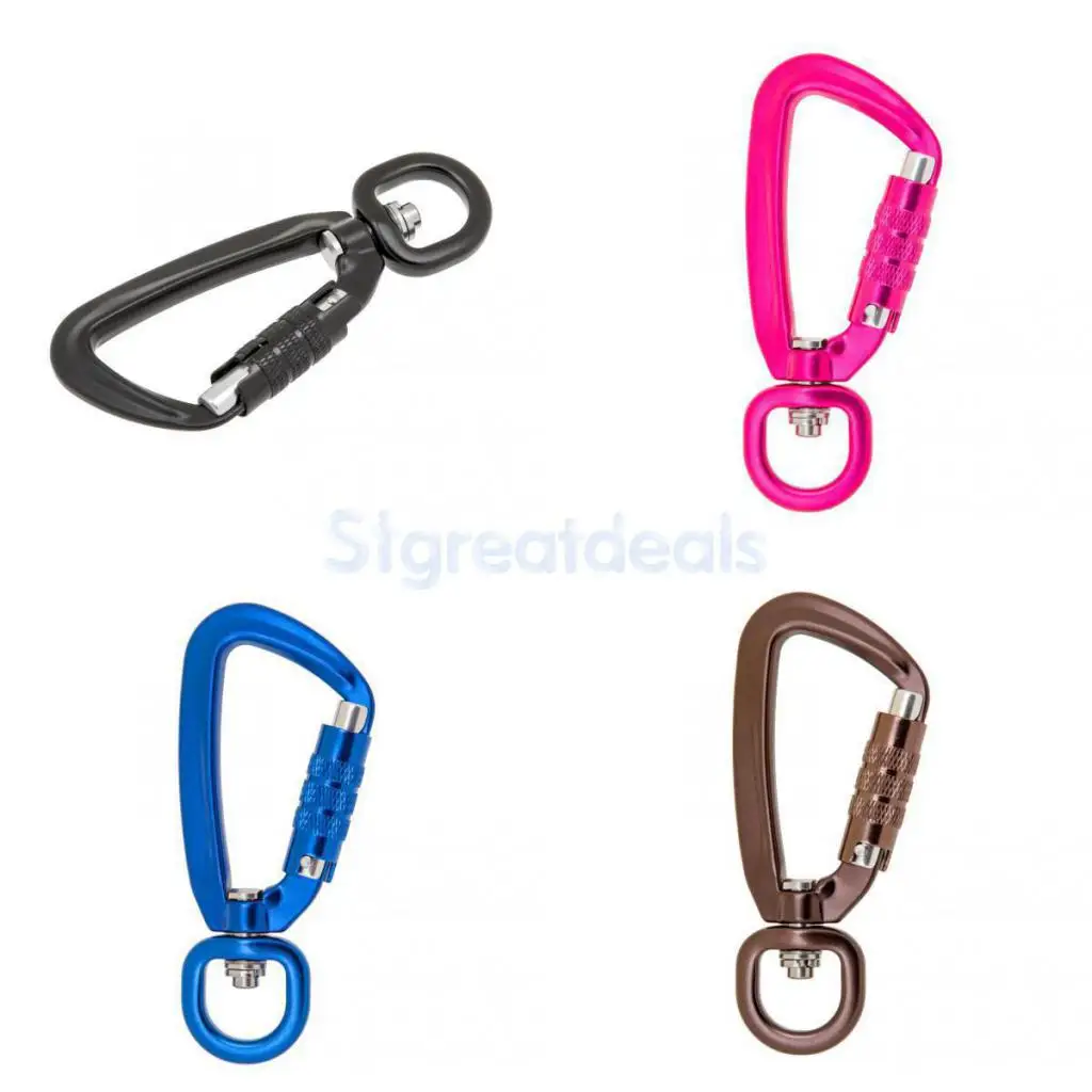 500KG Auto Locking Carabiner with Swivel Rotating Ring Outdoor Climbing Hiking Backpack Keychain Pet Leash Hook 4 Color
500KG Auto Locking Carabiner with Swivel Rotating Ring Outdoor Climbing Hiking Backpack Keychain Pet Leash Hook 4 Color
