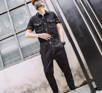 Spring and Autumn New Embroidery Japan and South Korea Personality Jeans Tide Jumpsuit Men's casual Slim Jumpsuit
Spring and Autumn New Embroidery Japan and South Korea Personality Jeans Tide Jumpsuit Men's casual Slim Jumpsuit