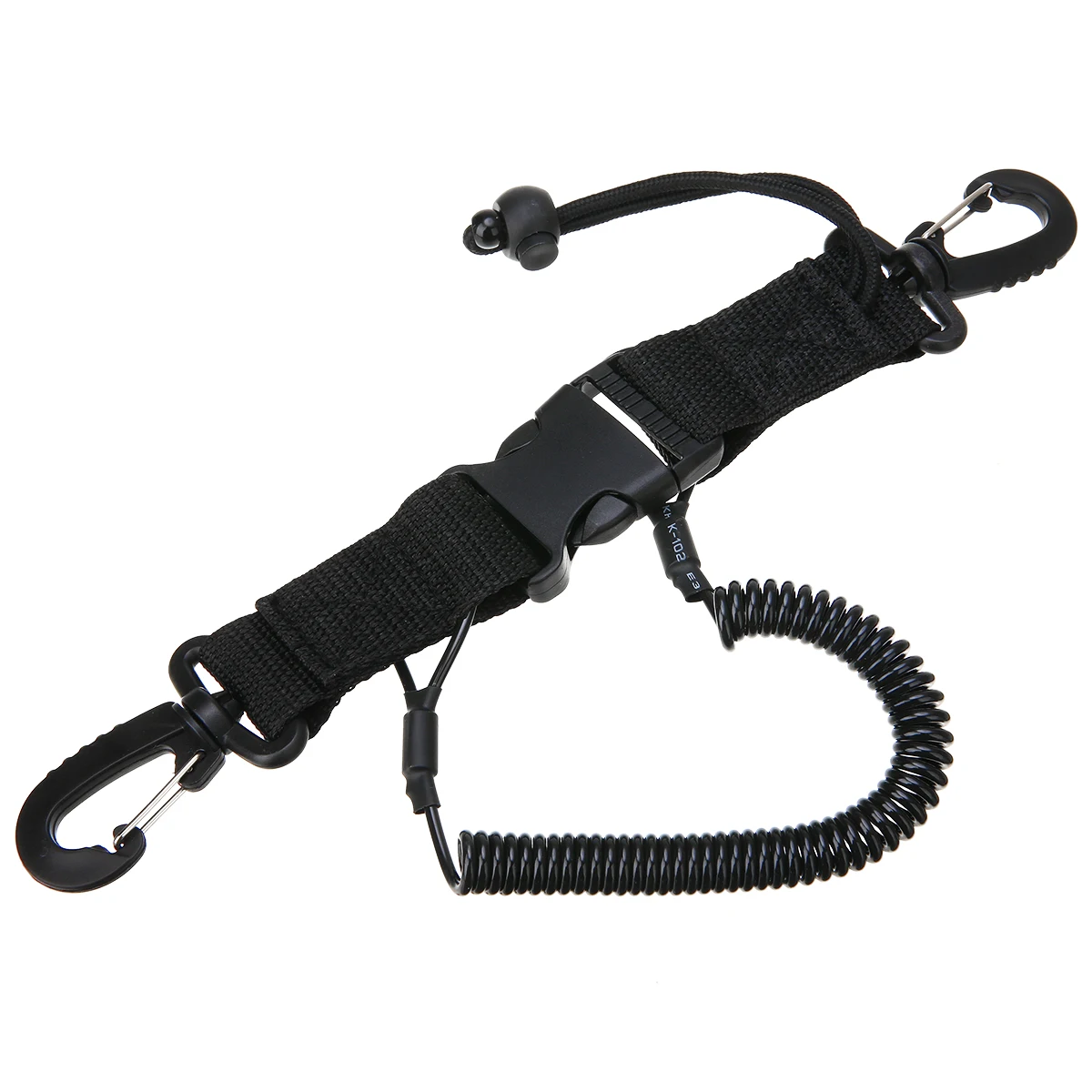 Mayitr 1 pcs Lanyard Spring Coil  Diving Dive Camera Scuba Diving Dive With Quick Release Buckle and Clips for Diving Outdoor