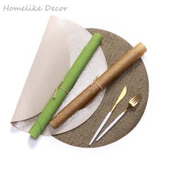 4pcs/lot PVC Table Mat Round Placemats Waterproof Tablecloth Coaster Pad Napkin Heat Insulation Mat Dinner Table Pad 35x35cm
4pcs/lot PVC Table Mat Round Placemats Waterproof Tablecloth Coaster Pad Napkin Heat Insulation Mat Dinner Table Pad 35x35cm